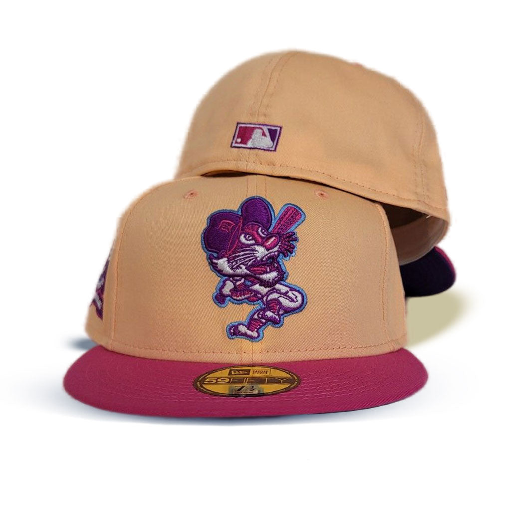 Light Pink Detroit Tigers Purple Bottom 59fifty New Era Fitted