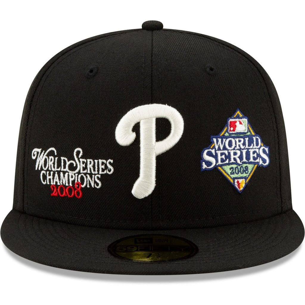 New Era Philadelphia Phillies Black 2008 World Series Champions 59FIFTY Fitted Hat
