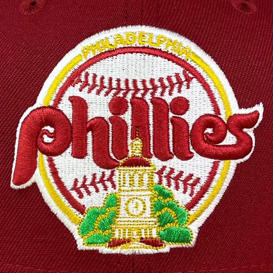 New Era Philadelphia Phillies Cardinal Red "Independence Hall" Liberty Bell 59FIFTY Fitted Hat