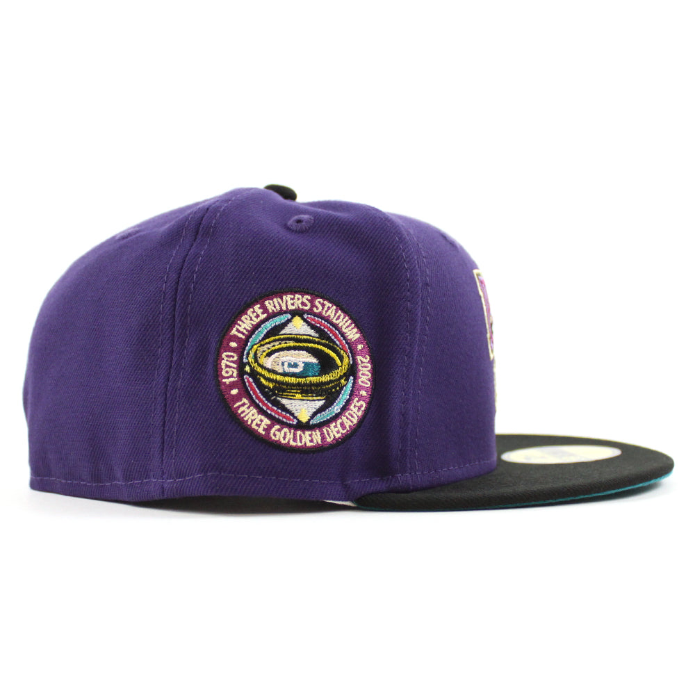 New Era Pittsburgh Pirates Three Rivers Stadium Purple/Black Aqua UV 59FIFTY Fitted Hat