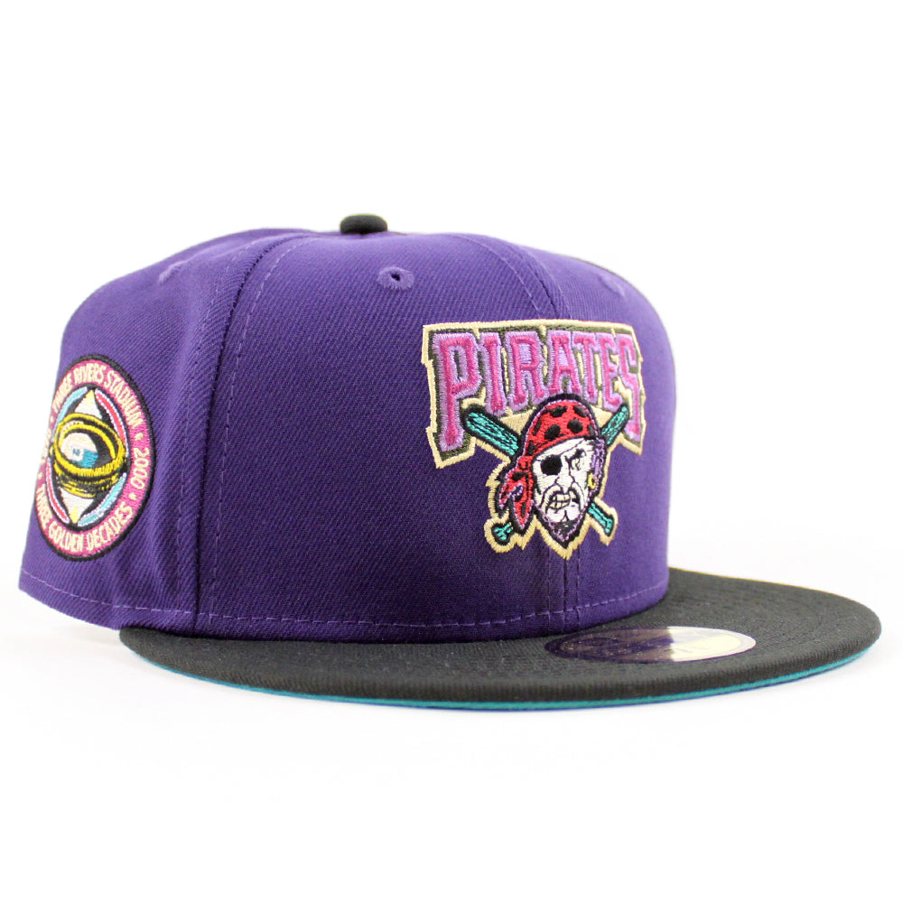 New Era Pittsburgh Pirates Three Rivers Stadium Purple/Black Aqua UV 59FIFTY Fitted Hat