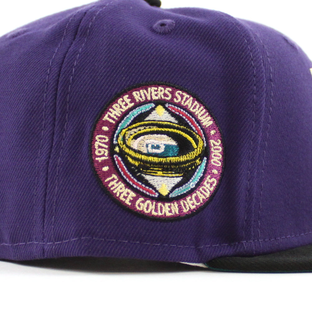 New Era Pittsburgh Pirates Three Rivers Stadium Purple/Black Aqua UV 59FIFTY Fitted Hat