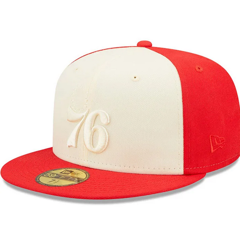 New Era Philadelphia 76ers Red Tonal 2 Tone 59FIFTY Fitted Hat