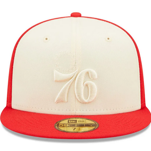 New Era Philadelphia 76ers Red Tonal 2 Tone 59FIFTY Fitted Hat