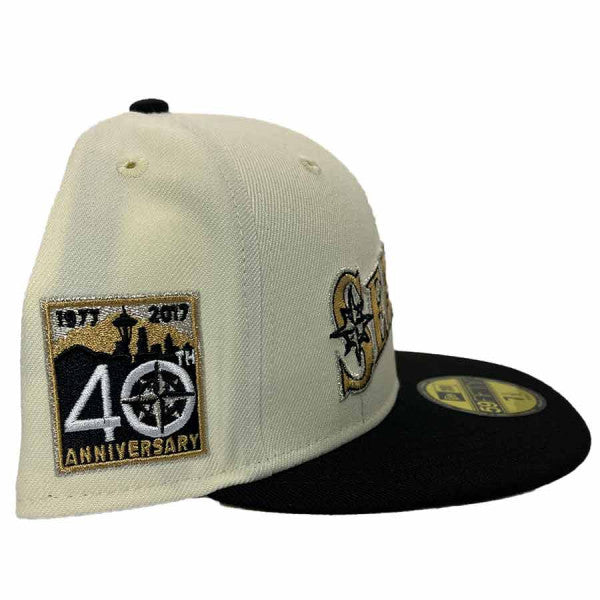 New Era Seattle Mariners 'Champagne' 40th Anniversary Gold UV 59FIFTY Fitted Hat