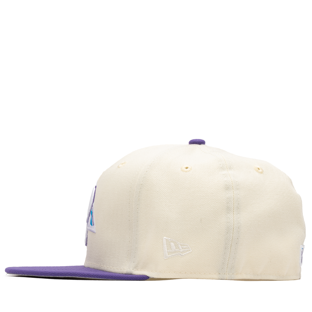 New Era x Politics Provo Angels Cream/Grape Purple 59FIFTY Fitted Hat