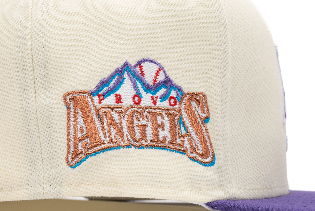 New Era x Politics Provo Angels Cream/Grape Purple 59FIFTY Fitted Hat