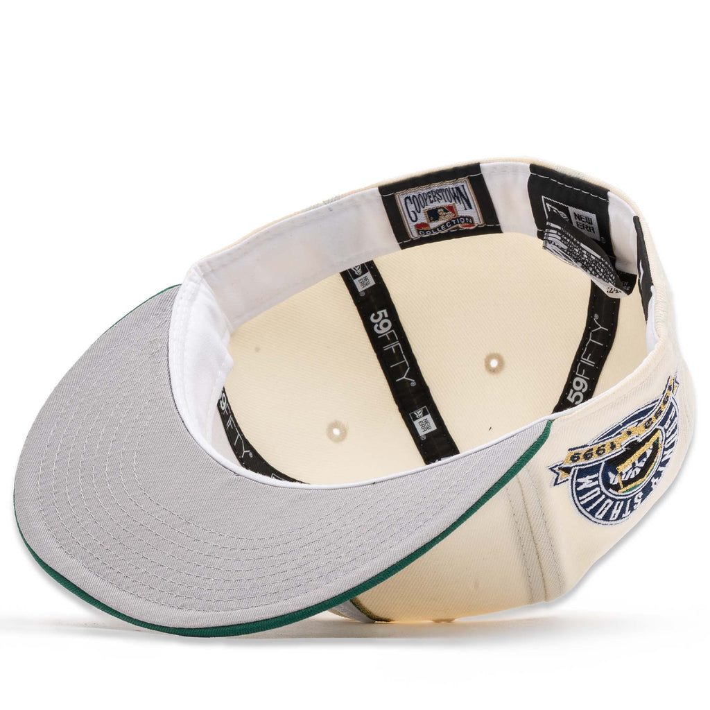 New Era x Politics Milwaukee Brewers Cream/Green County Stadium 59FIFTY Fitted Hat