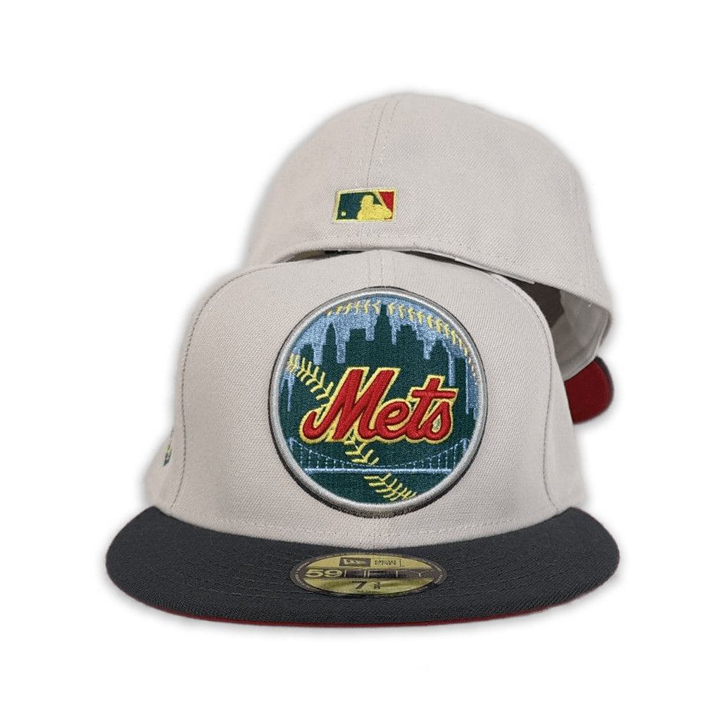 New Era New York Mets  Stone 50th Anniversary Red UV 59FIFTY Fitted Hat