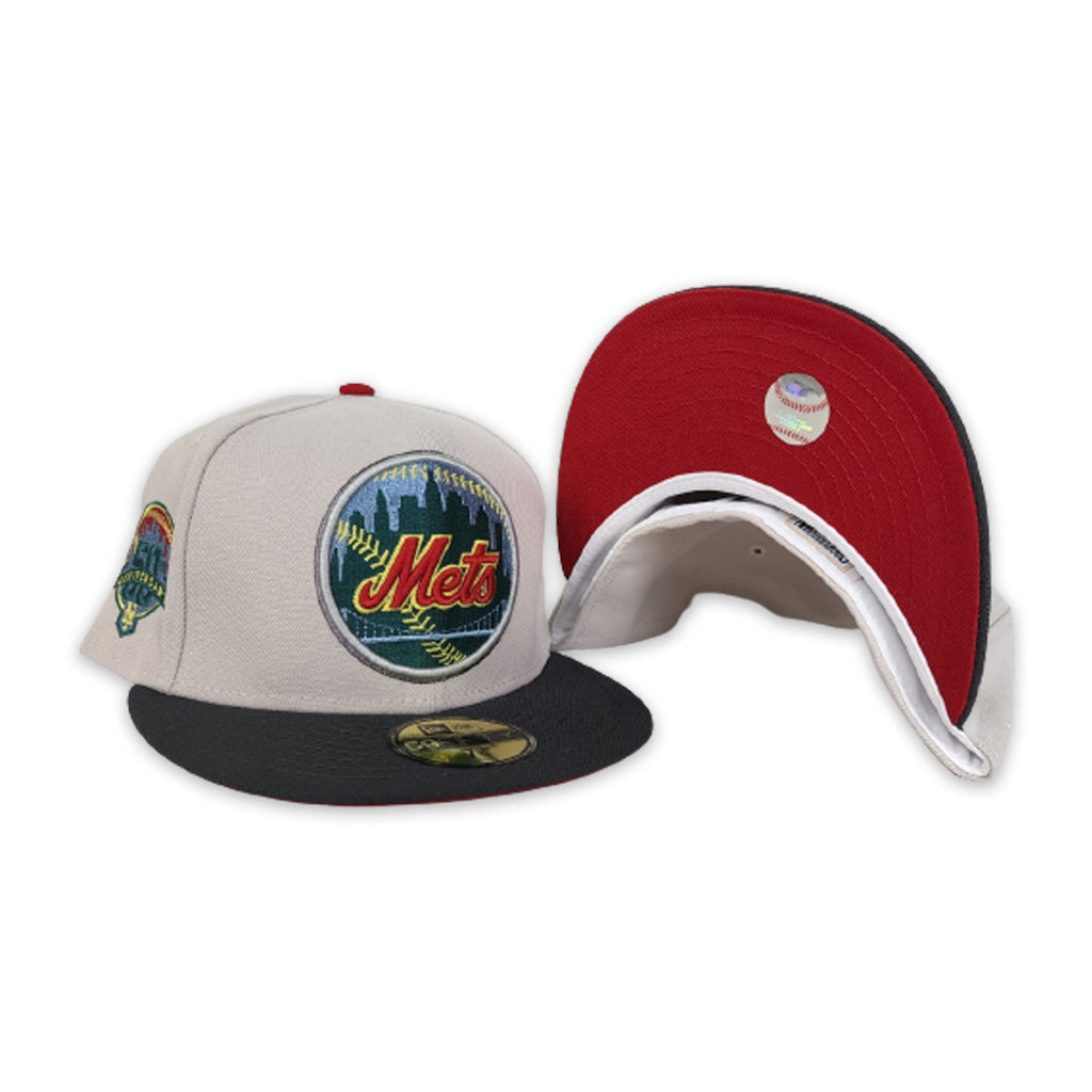 New Era New York Mets  Stone 50th Anniversary Red UV 59FIFTY Fitted Hat