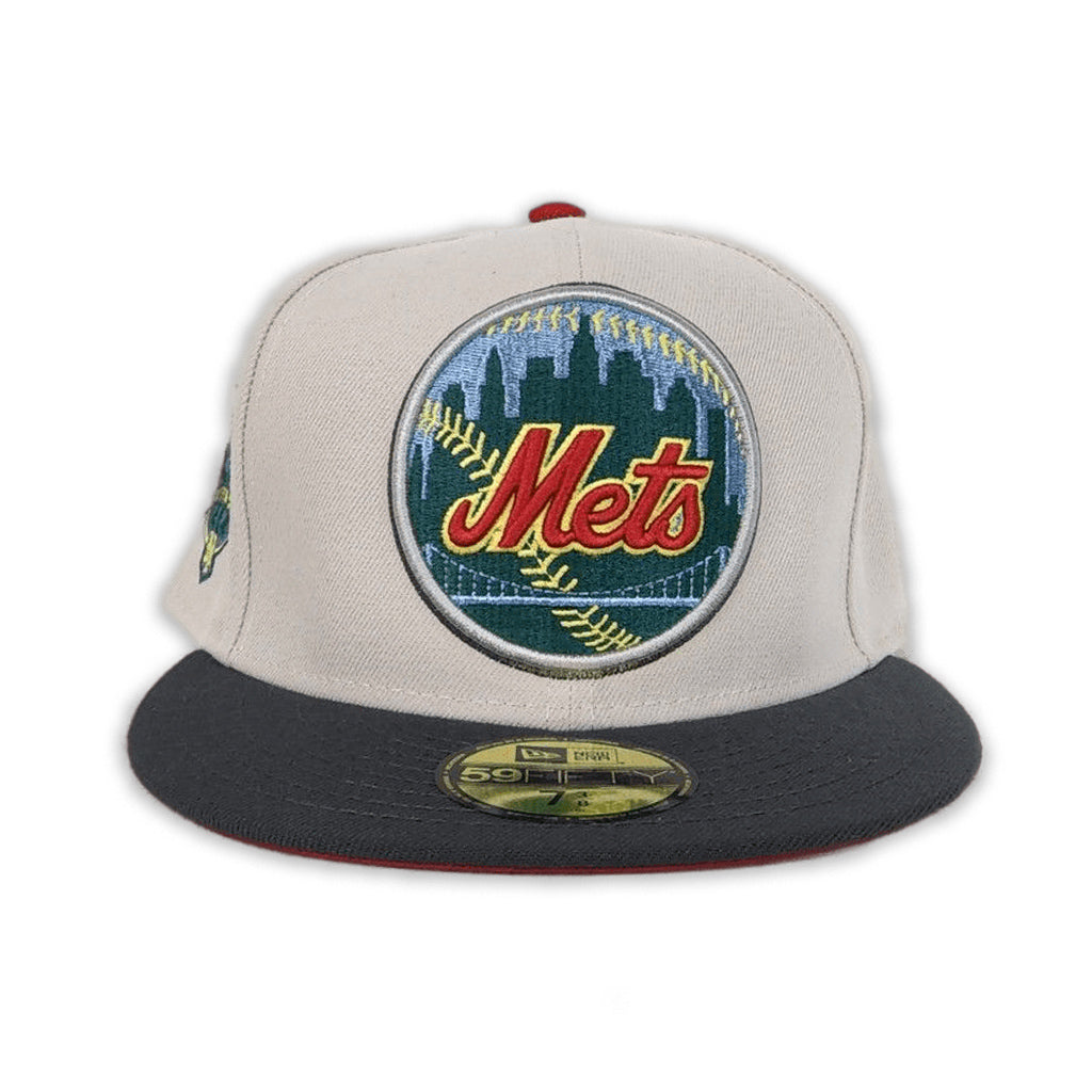 New Era New York Mets  Stone 50th Anniversary Red UV 59FIFTY Fitted Hat