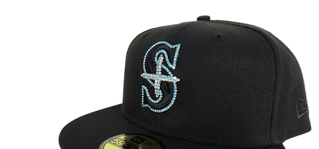 New Era  Swarovski Crystal Black Seattle Mariners 59FIFTY Fitted Hat