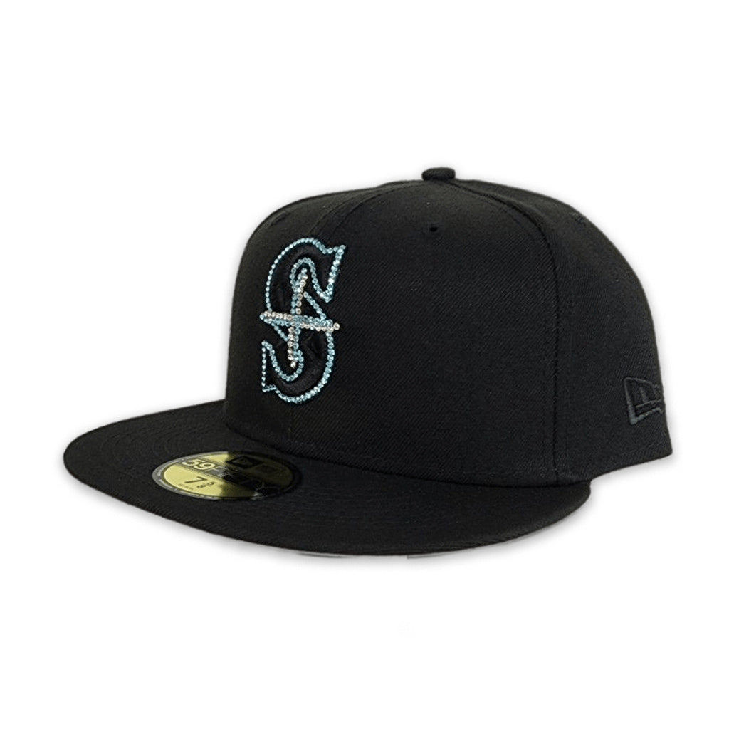 New Era  Swarovski Crystal Black Seattle Mariners 59FIFTY Fitted Hat