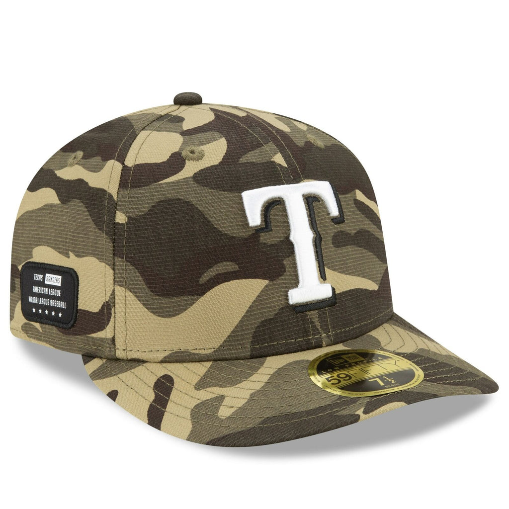 New Era Texas Rangers 2021 Camo Armed Forces Day On-Field Low Profile 59FIFTY Fitted Hat