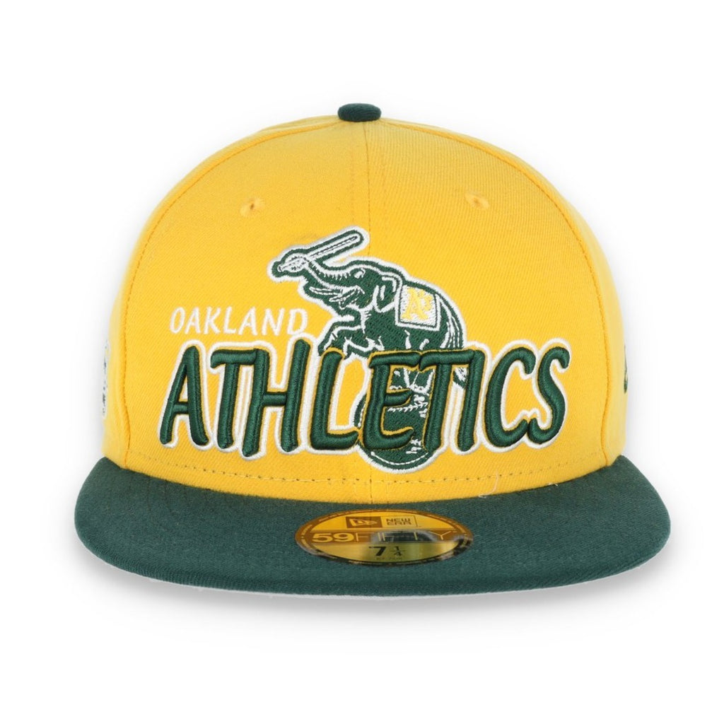 New Era Oakland Athletics Yellow/Green 1995 Alternate Logo 59FIFTY Fitted hat