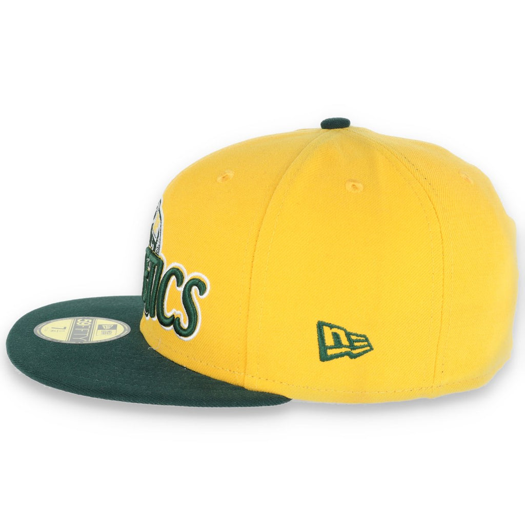 New Era Oakland Athletics Yellow/Green 1995 Alternate Logo 59FIFTY Fitted hat