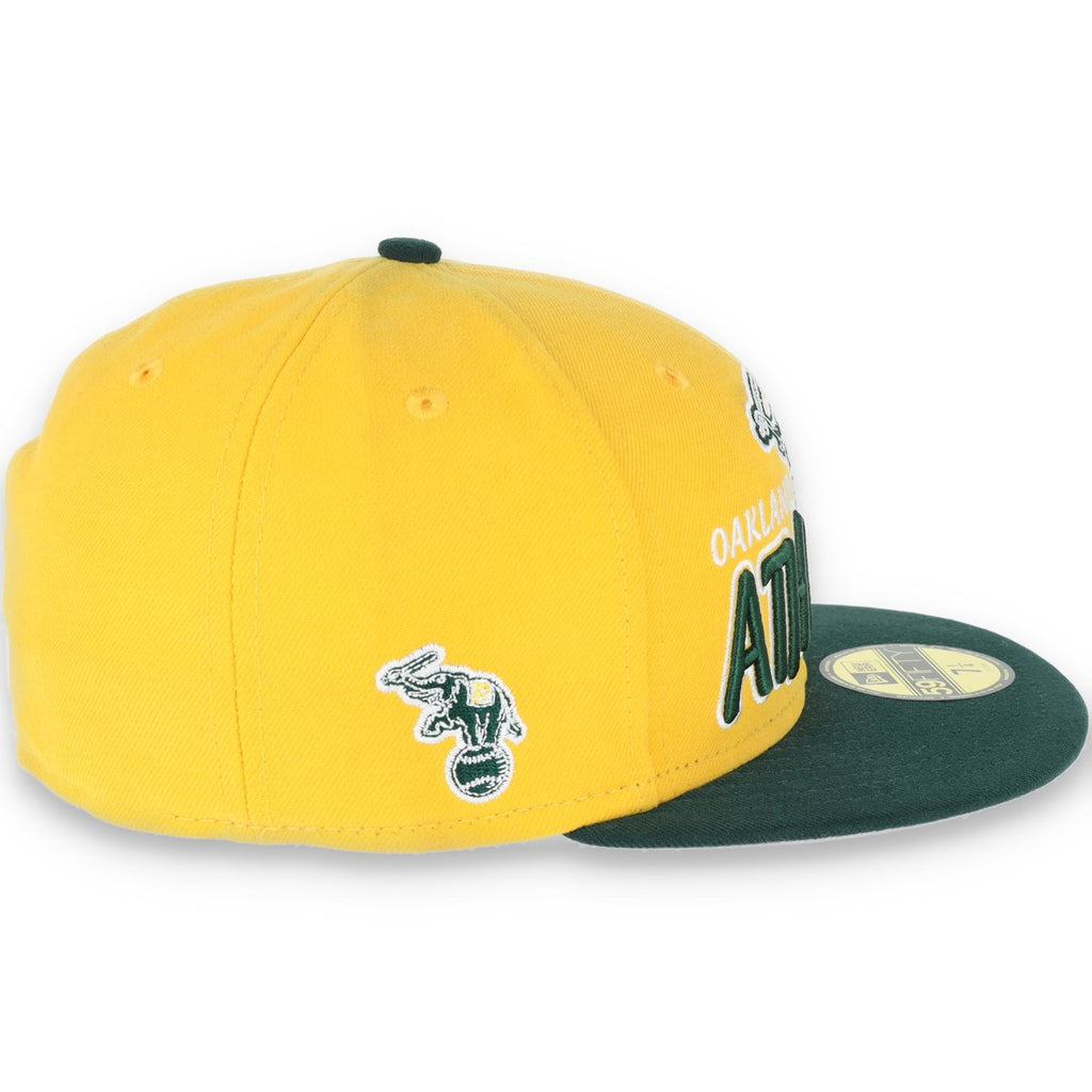 New Era Oakland Athletics Yellow/Green 1995 Alternate Logo 59FIFTY Fitted hat