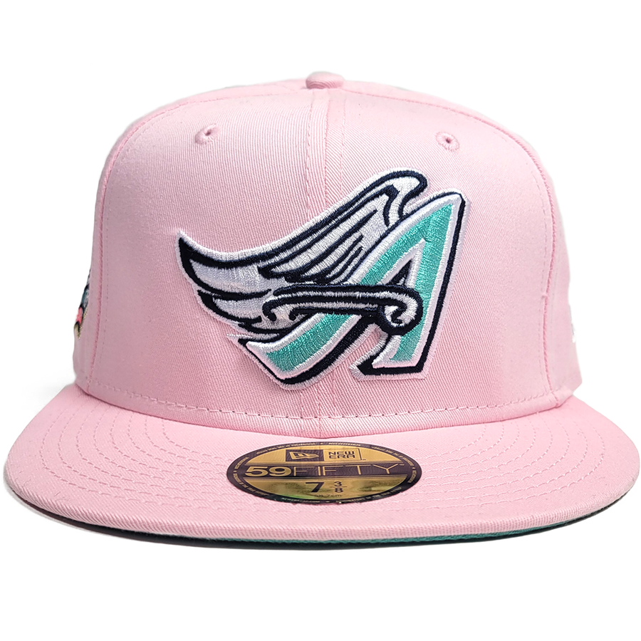 New Era Anaheim Angels 50th Anniversary Mint and Pink Edition 59Fifty  Fitted Cap