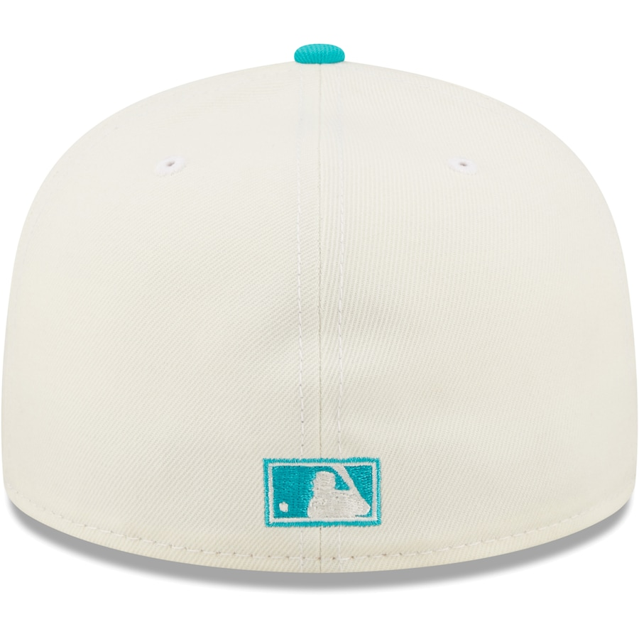 New Era Seattle Mariners White/Aqua Cooperstown Collection Kingdome Chrome 59FIFTY Fitted Hat