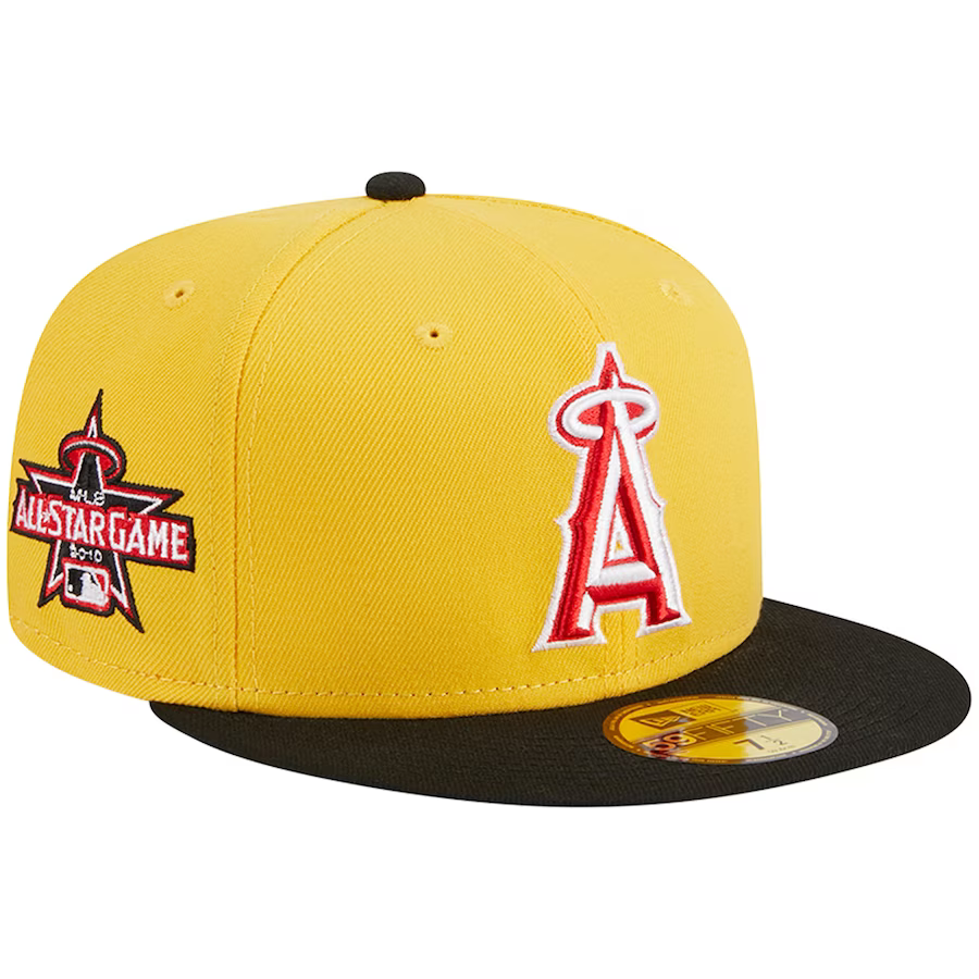 Orange Houston Astros Yellow Visor Red Bottom 1968 All Star Game Side Patch New Era 59FIFTY Fitted 71/2