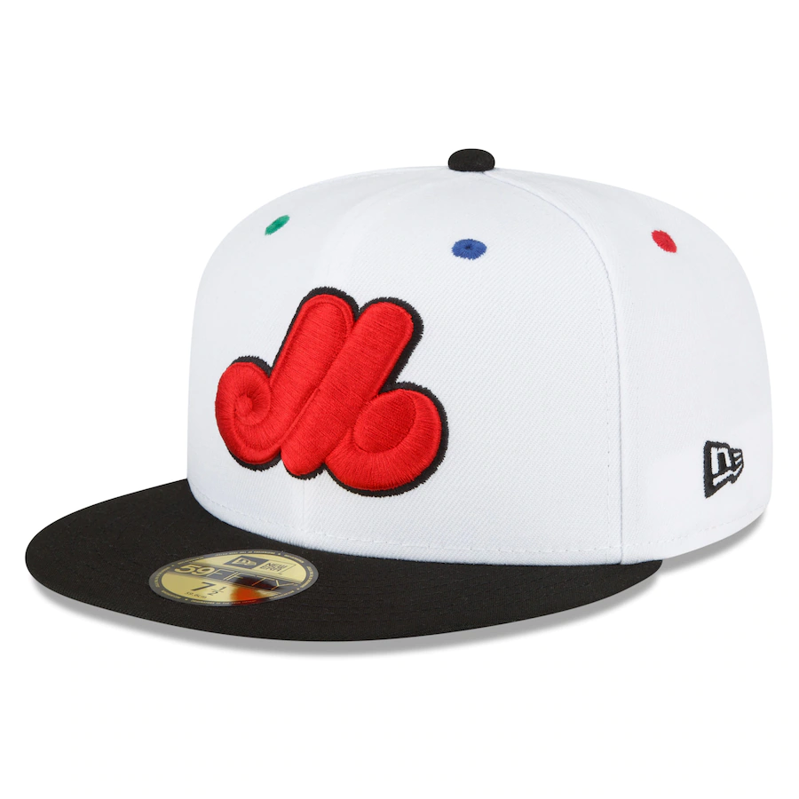 New Era Montreal Expos White/Black 25th Anniversary Primary Eye 59FIFTY Fitted Hat