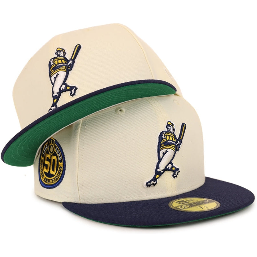 New Era CrownMinded X Hallucinathan Milwaukee Brewers 50th Anniversary 2022 59FIFTY Fitted Hat