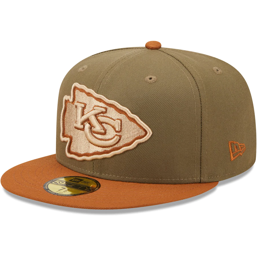 New Era Kansas City Chiefs 60 Season Olive/Brown Toasted Peanut 59FIFTY Fitted Hat