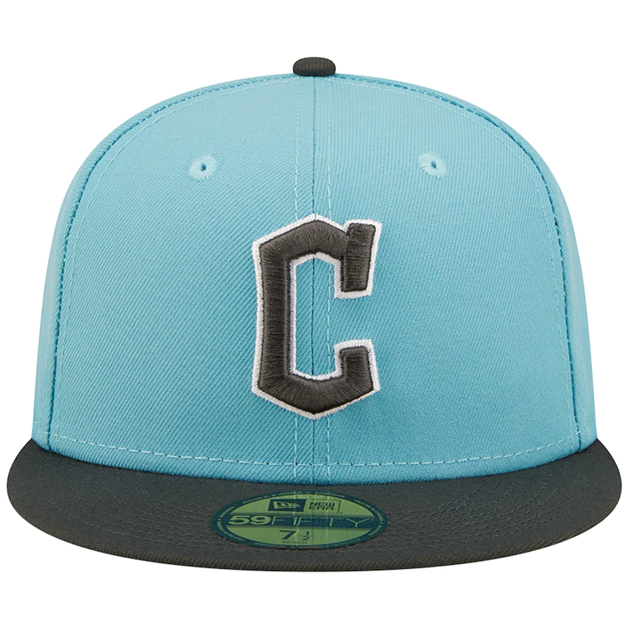 New Era Cleveland Guardians Light Blue/Charcoal Two-Tone Color Pack 59FIFTY Fitted Hat