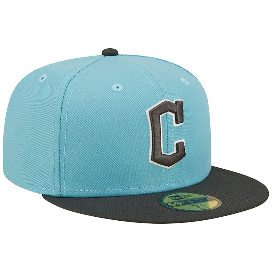 New Era Cleveland Guardians Light Blue/Charcoal Two-Tone Color Pack 59FIFTY Fitted Hat