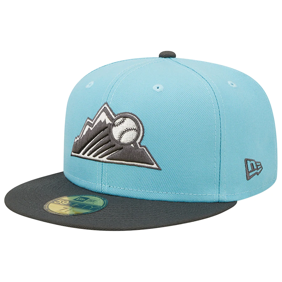 New Era Colorado Rockies Light Blue/Charcoal Two-Tone Color Pack 59FIFTY Fitted Hat