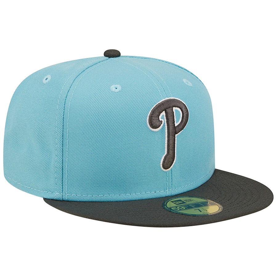 New Era Philadelphia Phillies Light Blue/Charcoal Two-Tone Color Pack 59FIFTY Fitted Hat