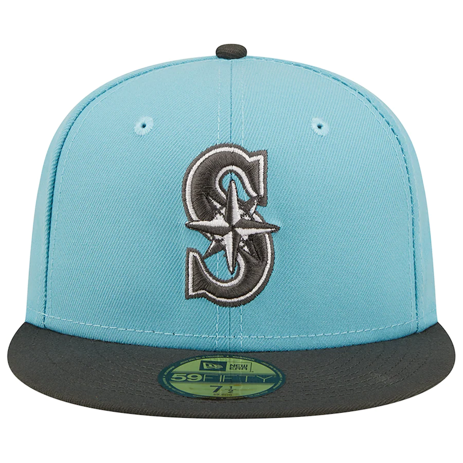 New Era 59FIFTY Seattle Mariners Color Pack Fitted Hat Light Mint Green Dark Navy