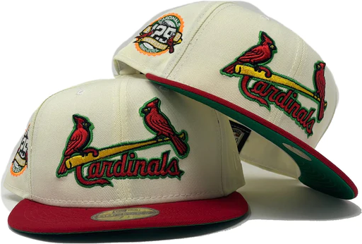 New Era St. Louis Cardinals Off-White 125th Anniversary Green Undervisor 59FIFTY Fitted Hat