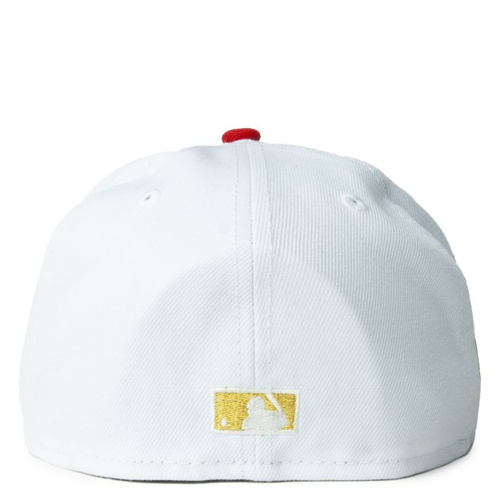 New Era Oakland Athletics Stomper White/Red/Gold 50th Anniversary 59FIFTY Fitted Cap