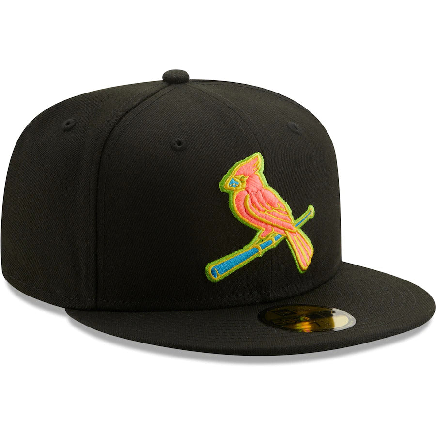 New Era St. Louis Cardinals Black Glow Undervisor 59FIFTY Fitted Hat