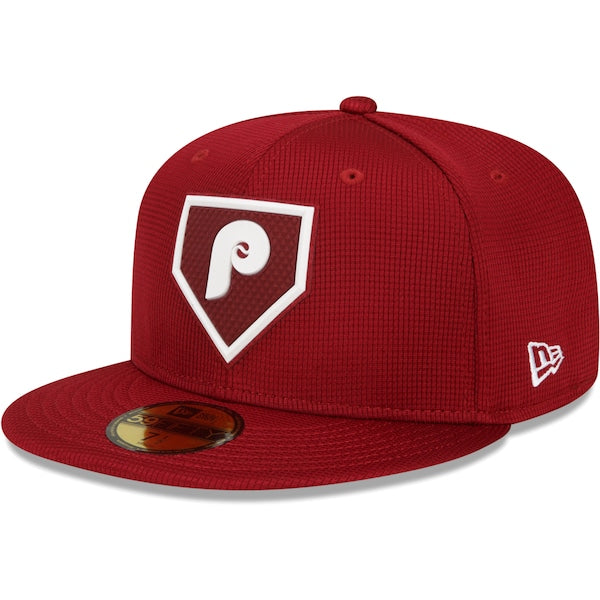 New Era Philadelphia Phillies Maroon 2022 Clubhouse Cooperstown Collection 59FIFTY Fitted Hat