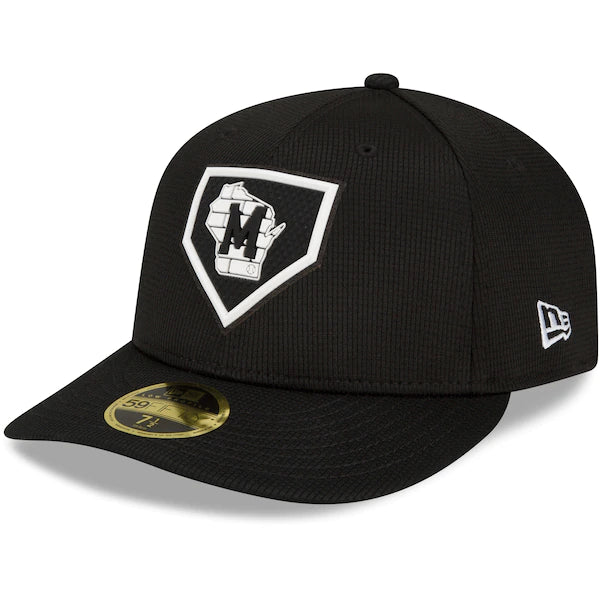 New Era Milwaukee Brewers Black Alternate Logo Clubhouse 59FIFTY Fitted Hat