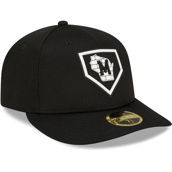 New Era Milwaukee Brewers Black Alternate Logo Clubhouse 59FIFTY Fitted Hat