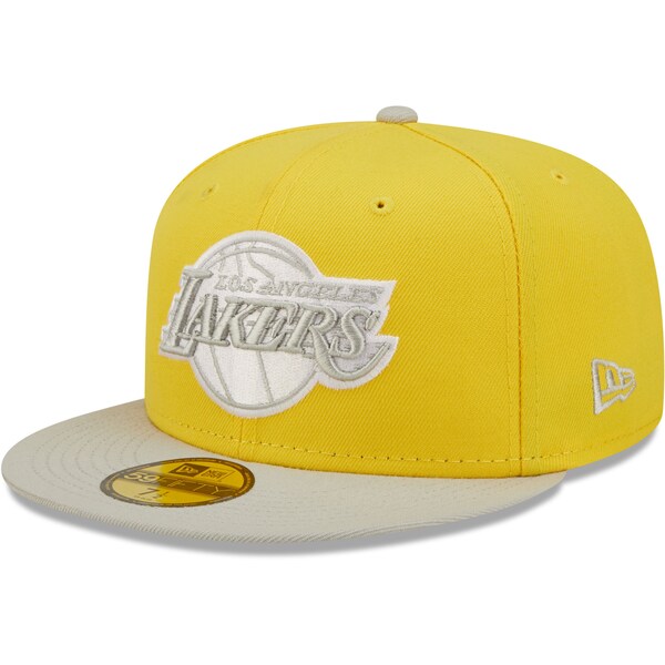 New Era Los Angeles Lakers Color Pack 59FIFTY Fitted Hat - Yellow/Gray