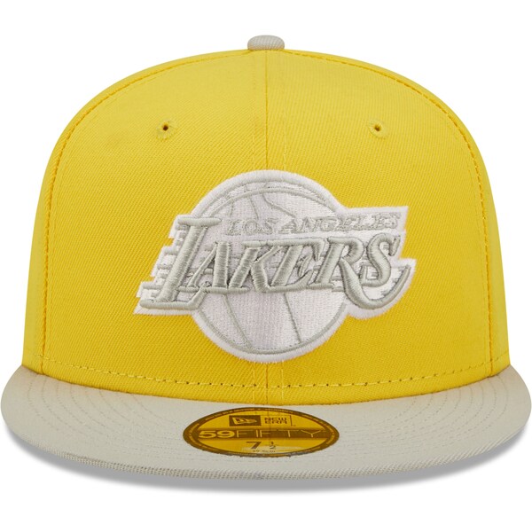 New Era Los Angeles Lakers Color Pack 59FIFTY Fitted Hat - Yellow/Gray