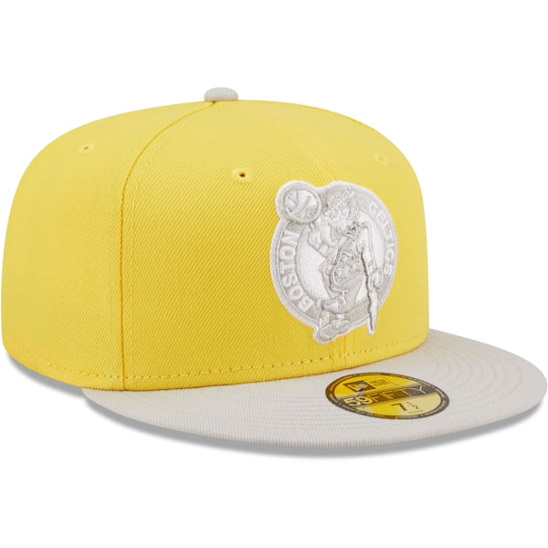 New Era  Boston Celtics Color Pack 59FIFTY Fitted Hat - Yellow/Gray