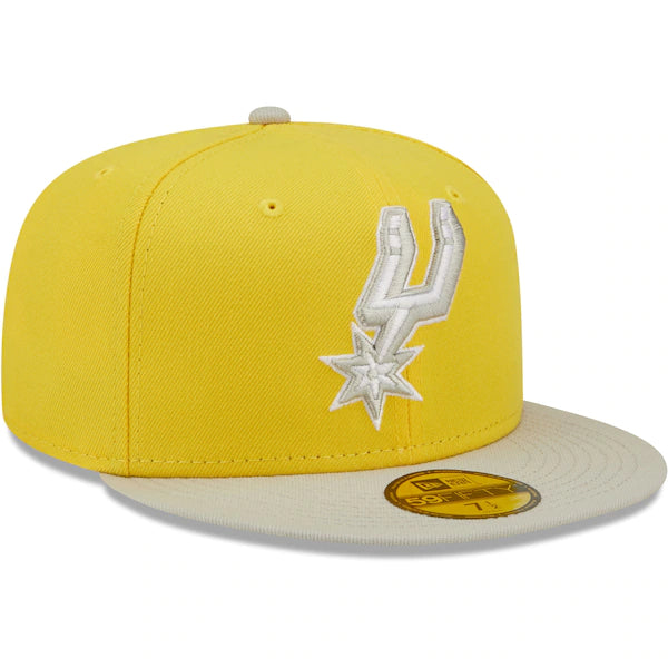 New Era  San Antonio Spurs Color Pack 59FIFTY Fitted Hat - Yellow/Gray