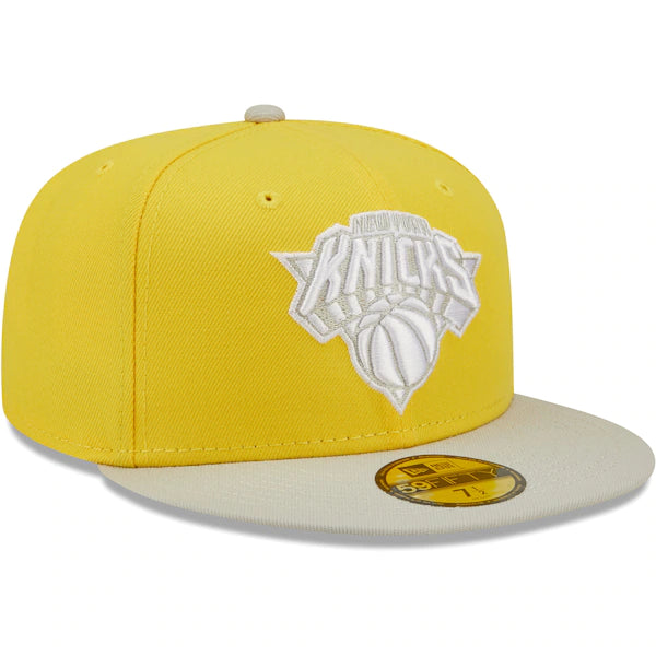 New Era  New York Knicks Color Pack 59FIFTY Fitted Hat - Yellow/Gray