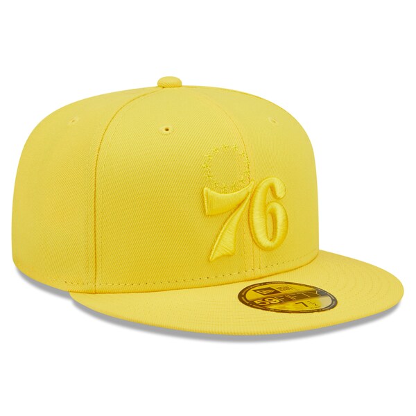 New Era Philadelphia 76ers Color Pack 59FIFTY Fitted Hat - Yellow