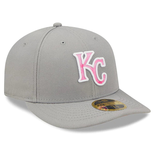 New Era Kansas City Royals Gray 2022 Mother's Day On-Field Low Profile 59FIFTY Fitted Hat