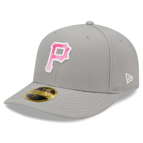 New Era Pittsburgh Pirates Gray 2022 Mother's Day On-Field Low Profile 59FIFTY Fitted Hat