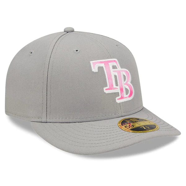 New Era Tampa Bay Rays Gray 2022 Mother's Day On-Field Low Profile 59FIFTY Fitted Hat