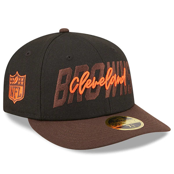 New Era Cleveland Browns  Black/Brown 2022 NFL Draft Low Profile 59FIFTY Fitted Hat