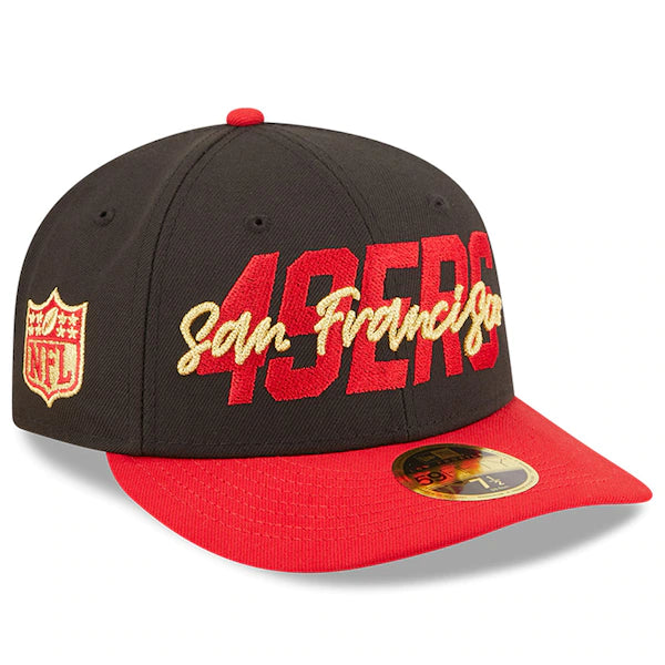 New Era San Francisco 49ers  Black/Scarlet 2022 NFL Draft Low Profile 59FIFTY Fitted Hat