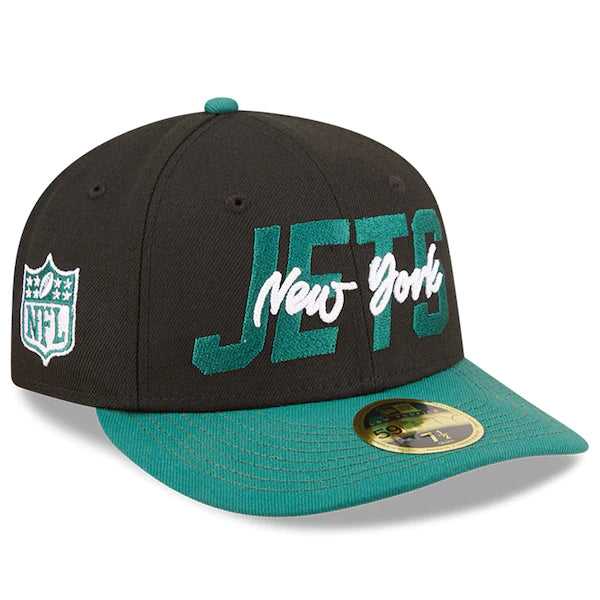 New Era New York Jets  Black/Green 2022 NFL Draft Low Profile 59FIFTY Fitted Hat